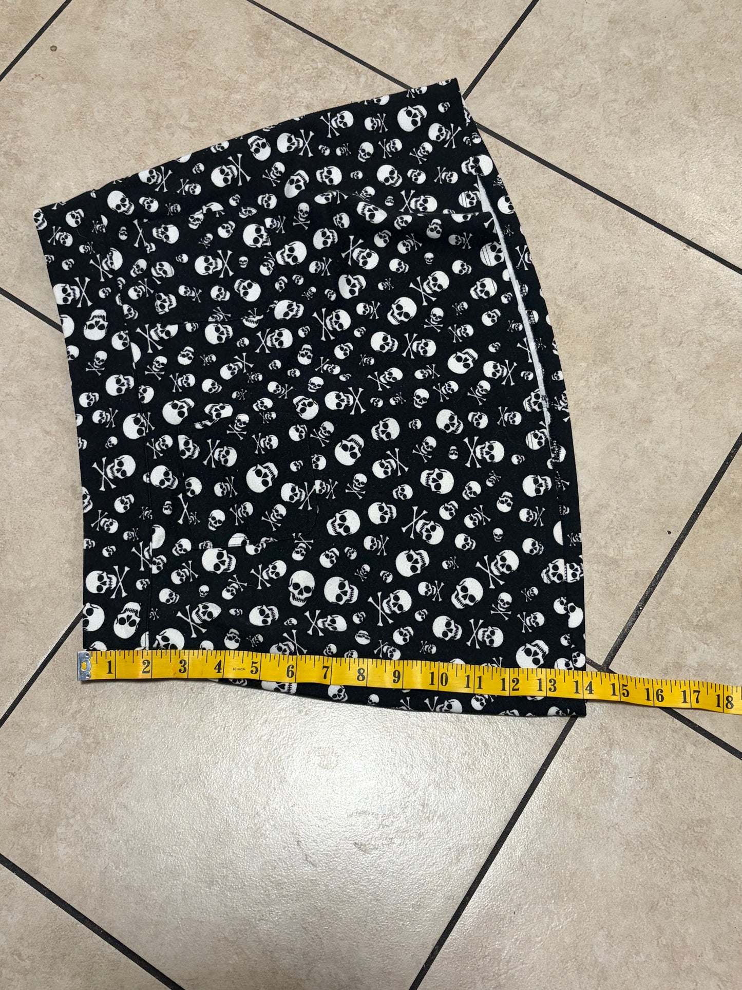 Hot Topic Y2K Skull Mini Skirt Goth Emo Punk Alt Mall Goth Size S M