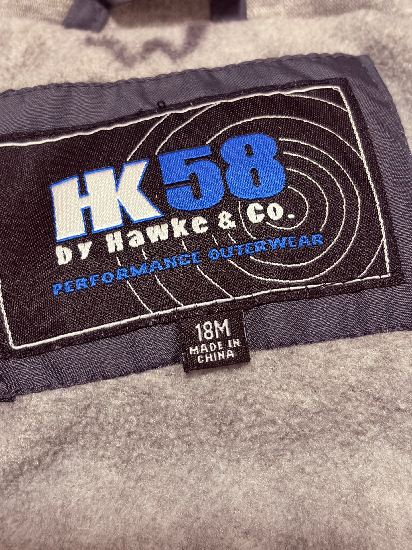 HK58 Hawk & Co Toddler Winter Puffer Jacket 18M Red Fleece Lined Hooded Coat