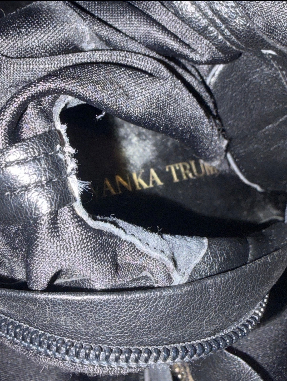 IVANKA TRUMP tall suede Black Over the Knee boots size 7 Preowned EUC