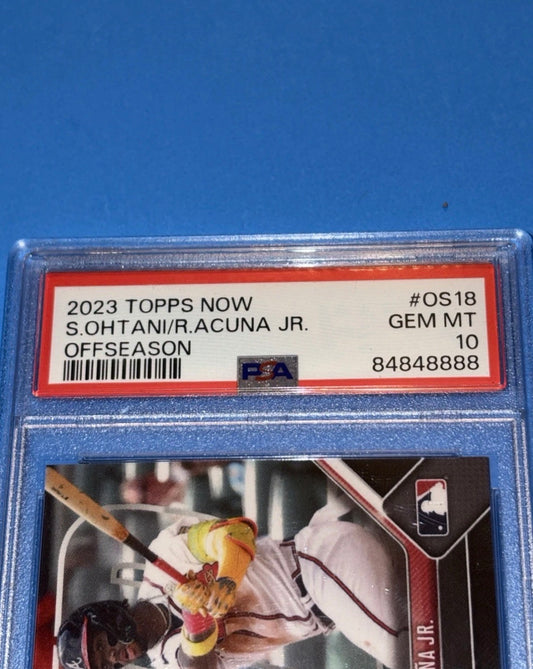 2023 Topps Now Ohtani/Acuna Jr MVP Award Winners PSA 10