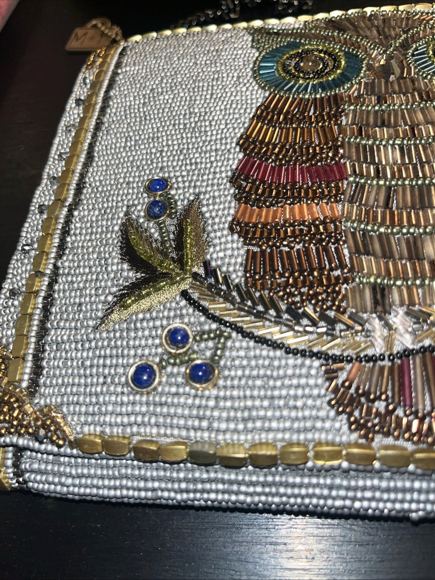 Mary Frances Owl Beaded Crossbody Bag - Retired - Hand Beaded - W/ COA & Extras