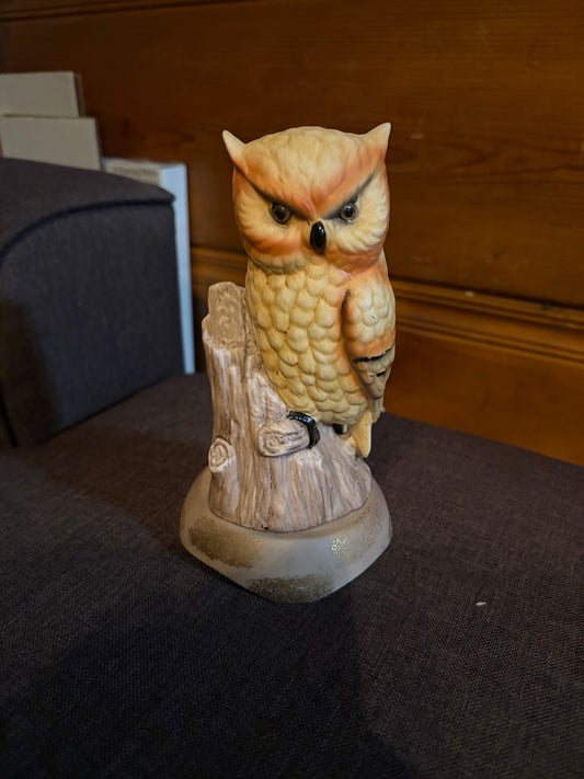 Vintage 1950’s Aladdin Giftware Ceramic Owl Night Light Lamp - Glows Beautifully