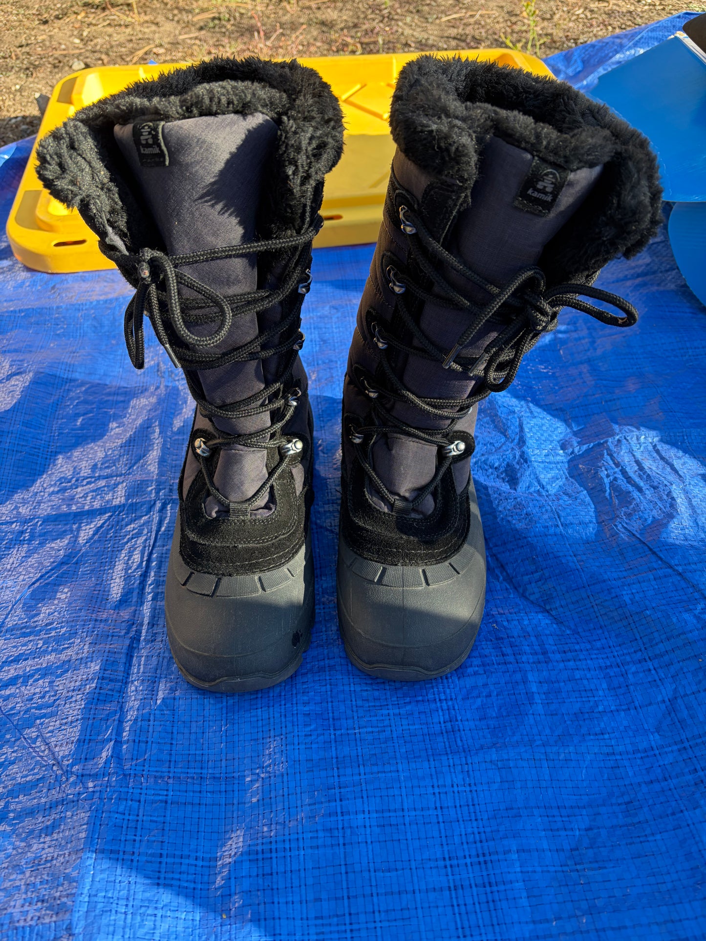 Kamik Snow Valley Winter Boots Women’s 9 Waterproof Insulated Heat-MX Fur Lined