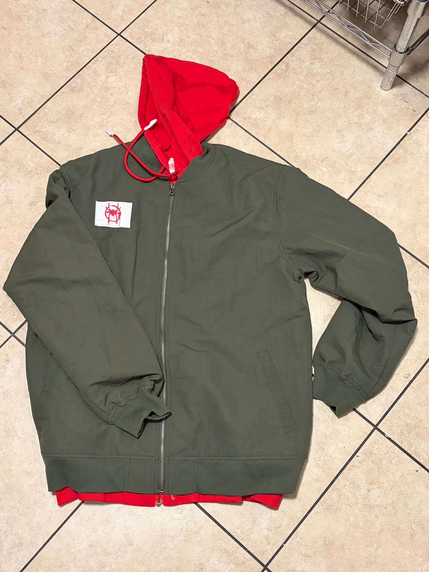 Marvel Spider-Man Into Spider-Verse Men’s Jacket Hoodie Miles Morales Style