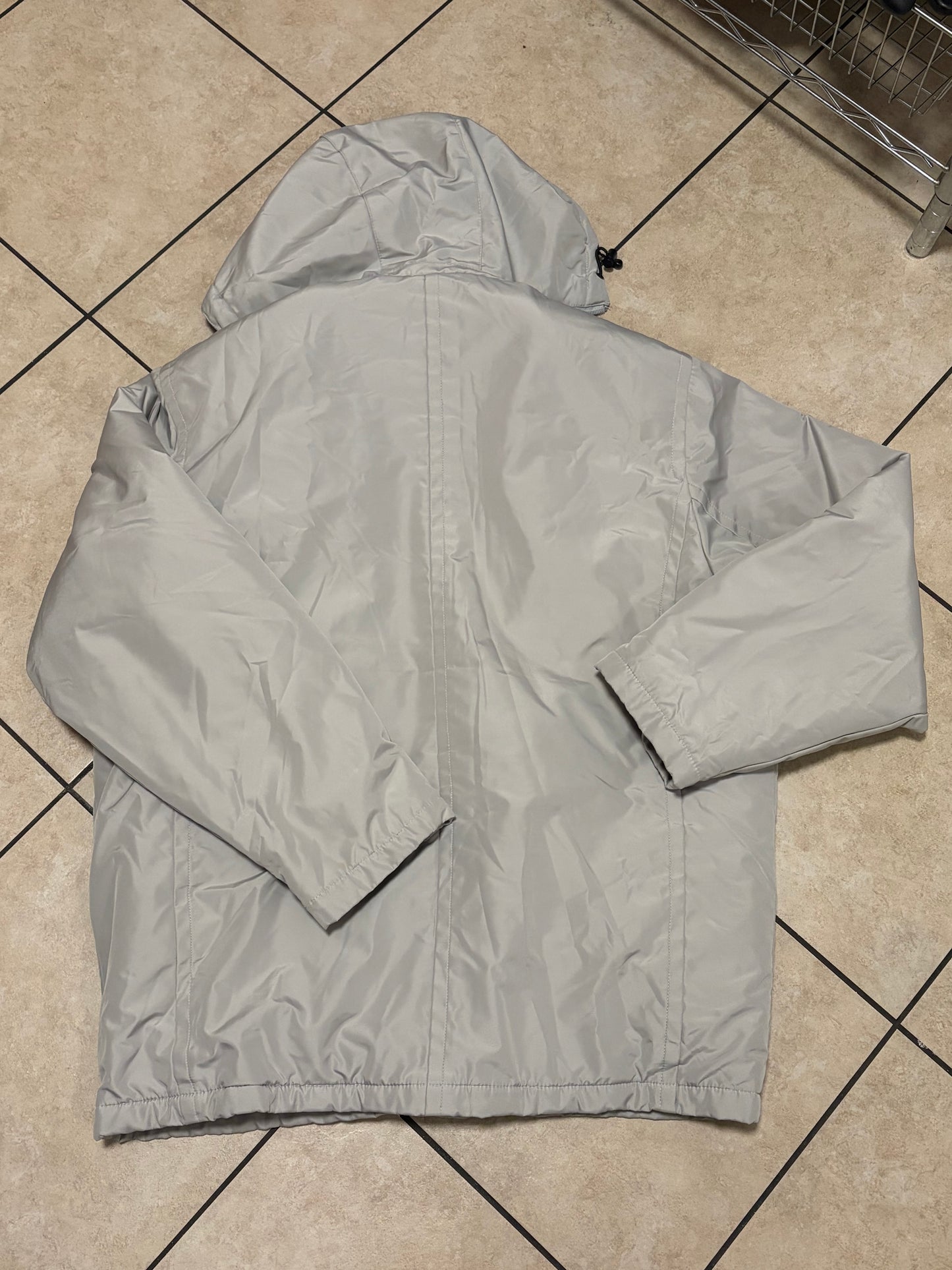 Weatherproof Men’s Hooded Jacket - Light Gray - Insulated - Full Zip Medium