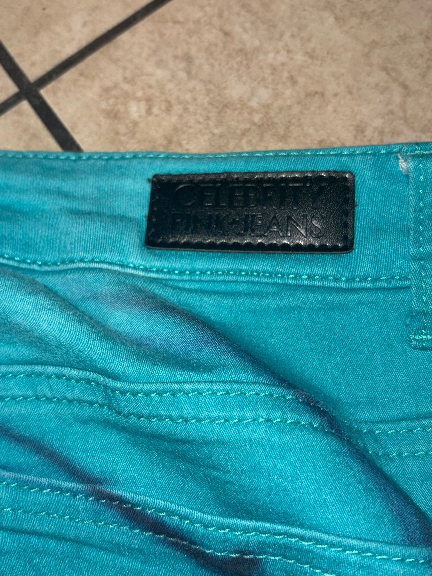 Y2K Celebrity Pink Airbrushed Gothic Heart Spiderweb Skinny Jeans Emo Tattoo