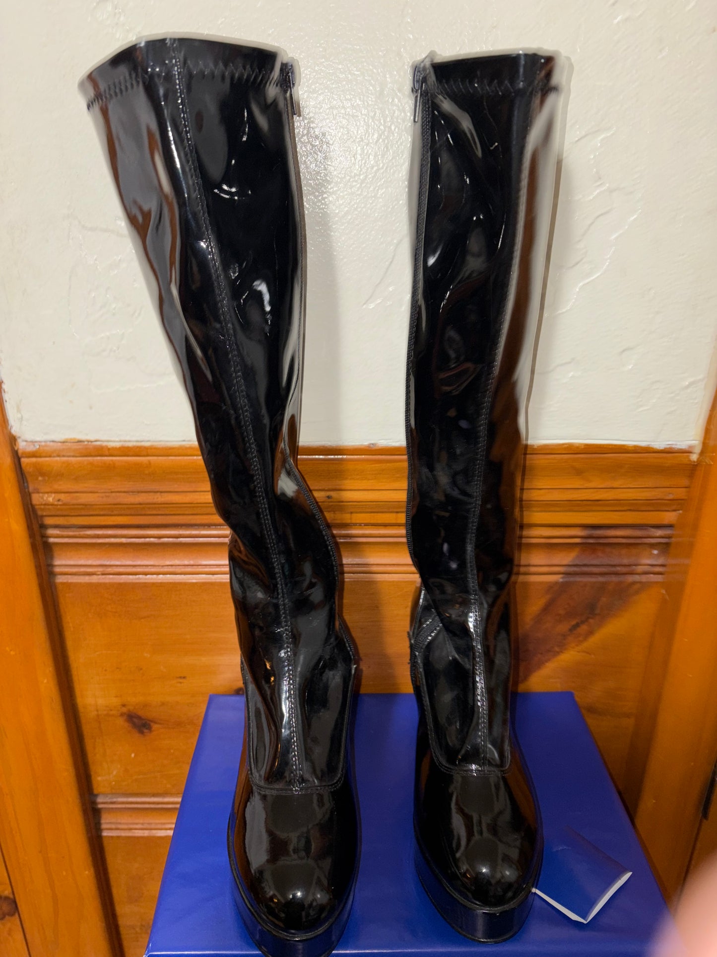 Y2K Patent Leather Platform Knee High Boots – FUNtasma Exotica-2000