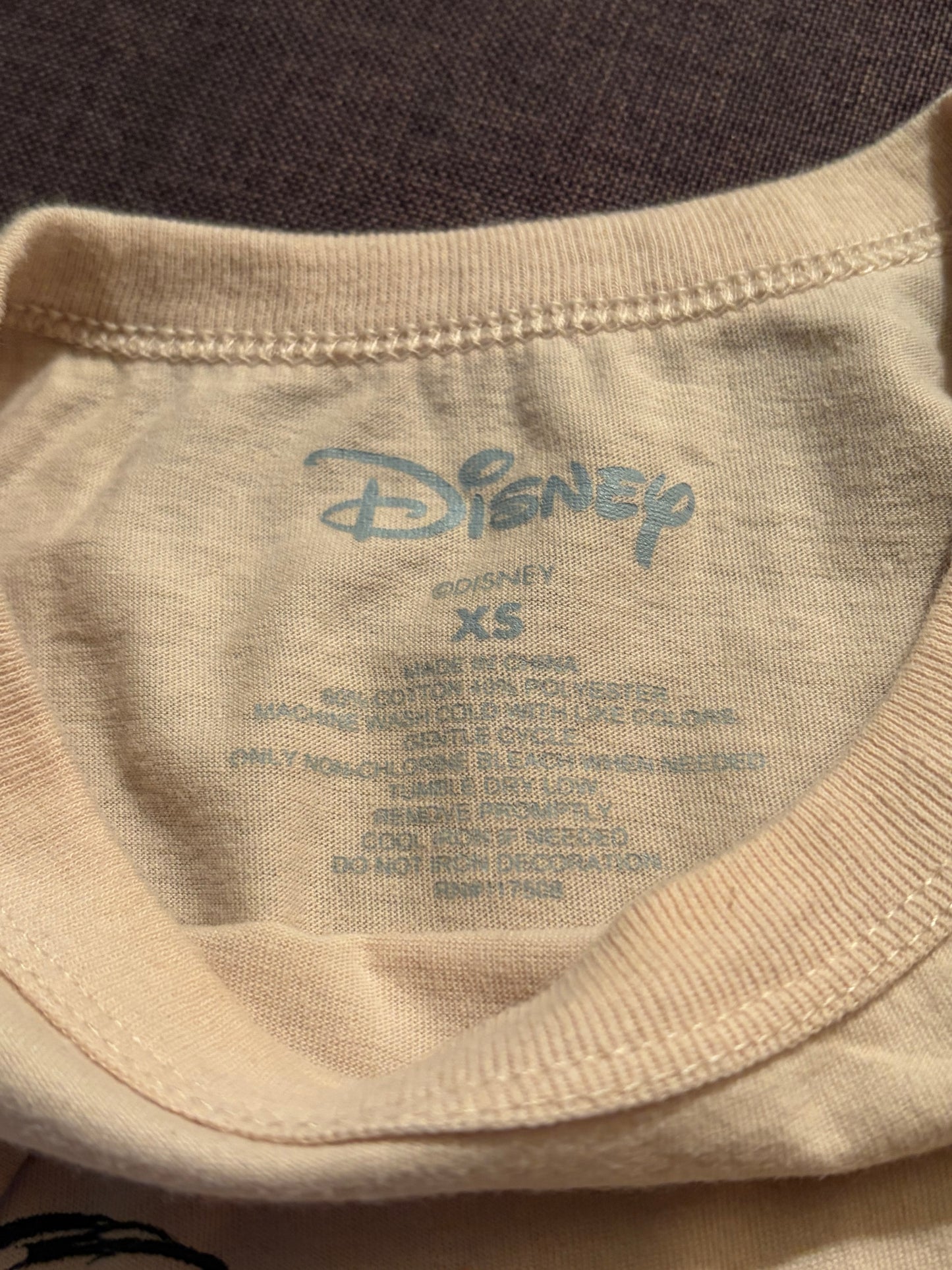 Disney Tinker Bell Fairy T-Shirt Women’s XS Beige Peter Pan Fairycore Disneycore