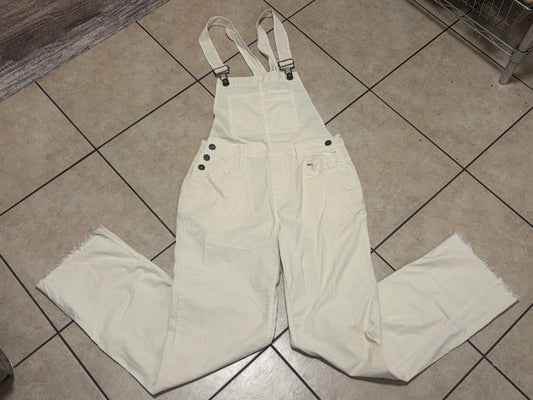 Carve Designs Utility Overalls Womens 2 Cream Wide Leg Y2K Boho Surf Cottagecore