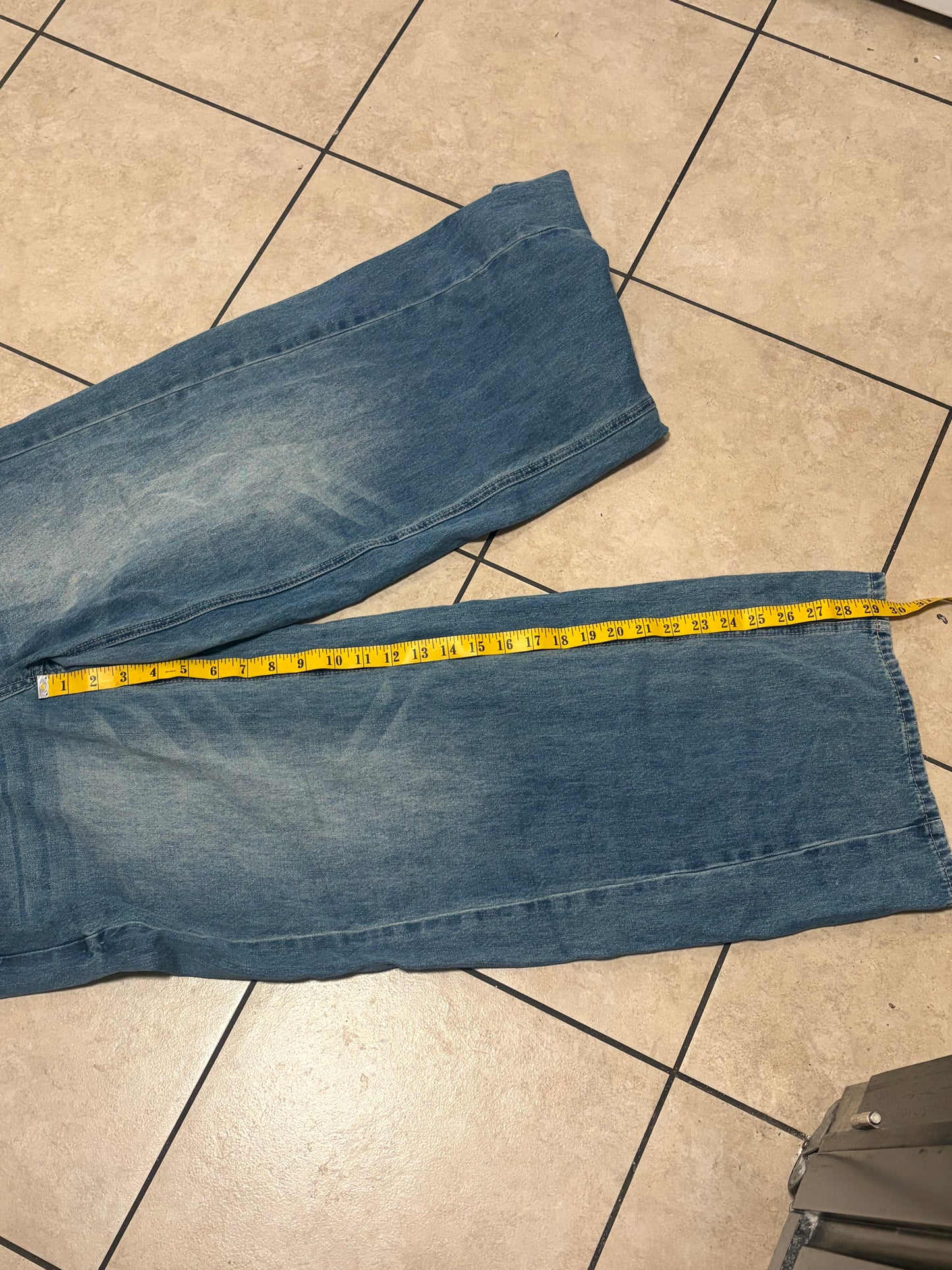 Nectar Clothing Jeans Womens 2 Elastic Waist Comfort Denim Wide Leg Blue