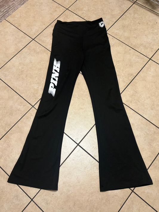 Victoria’s Secret PINK 2004 Y2K Flare Leggings Black Small Retro Logo