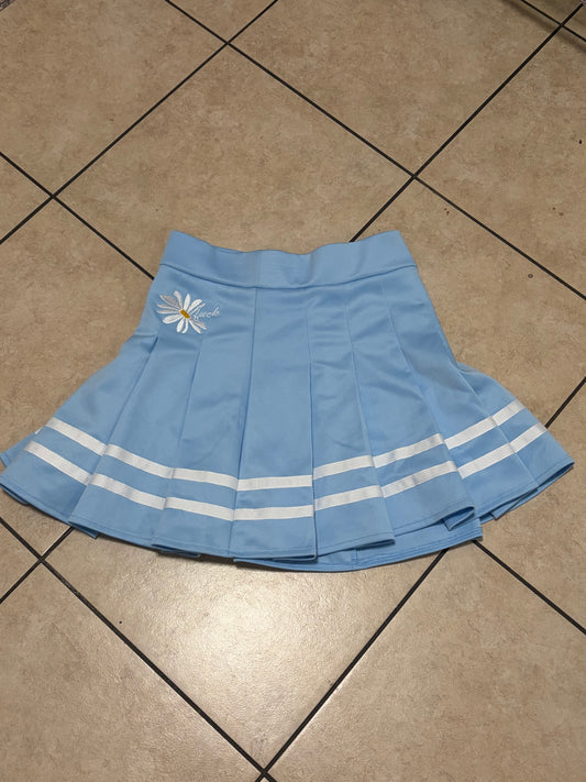 Body Rage Pleated Tennis Skirt Baby Blue Daisy Y2K Fairycore S M