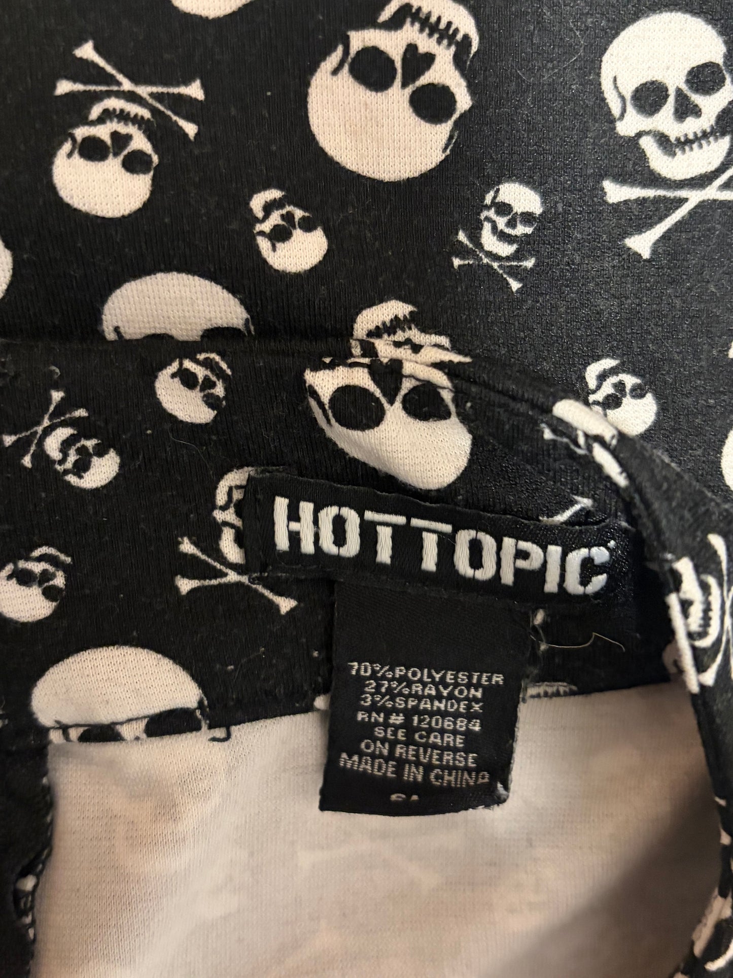 Hot Topic Y2K Skull Mini Skirt Goth Emo Punk Alt Mall Goth Size S M