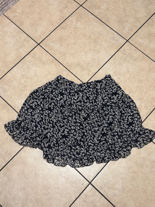 Royal Bones by Tripp NYC Y2K Skull Ruffle Mini Skirt Goth Punk Medium