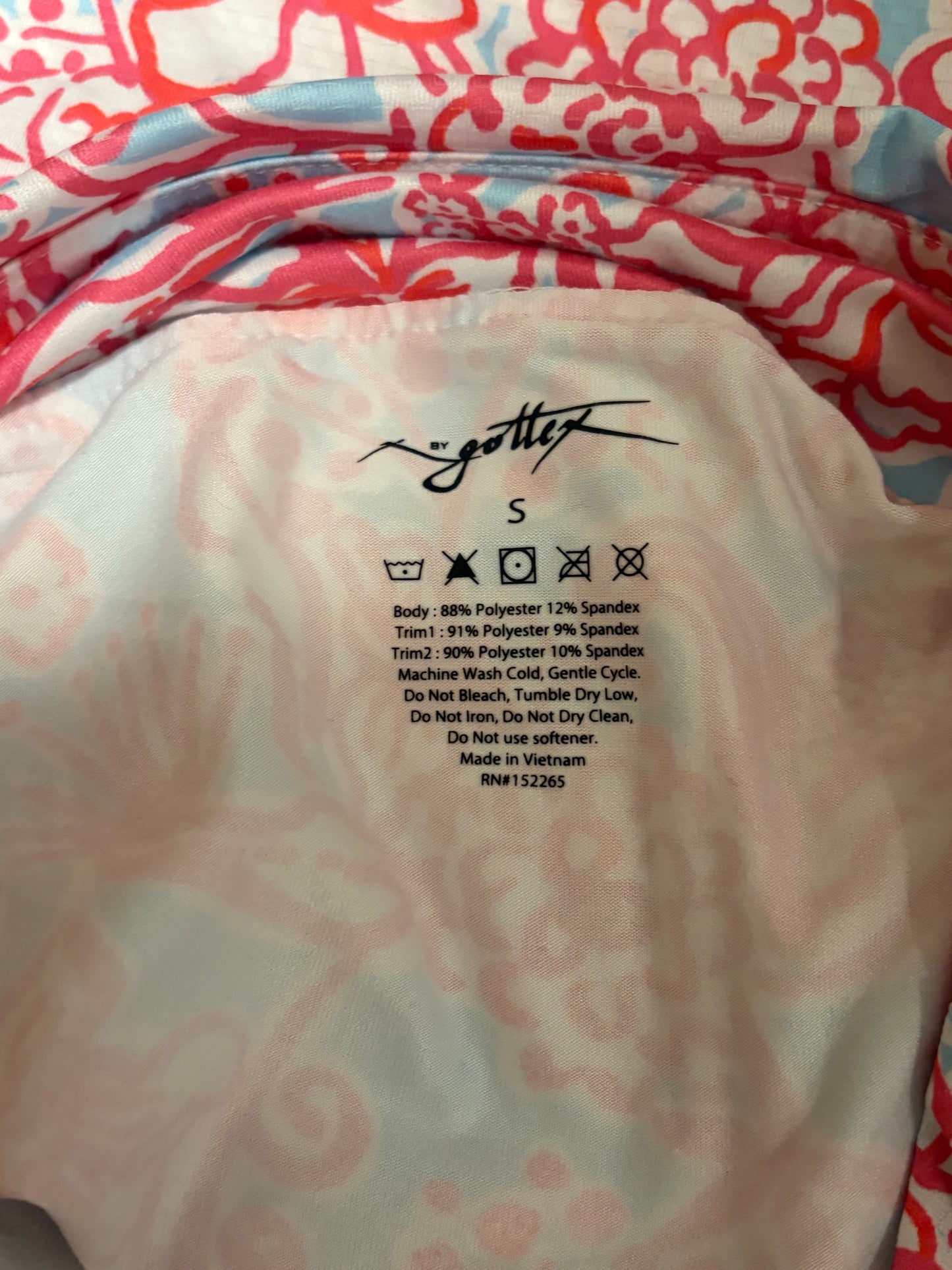 Gottex Y2K Floral Skort Tennis Mini Skirt Mesh Stretch Resortcore Pink Blue