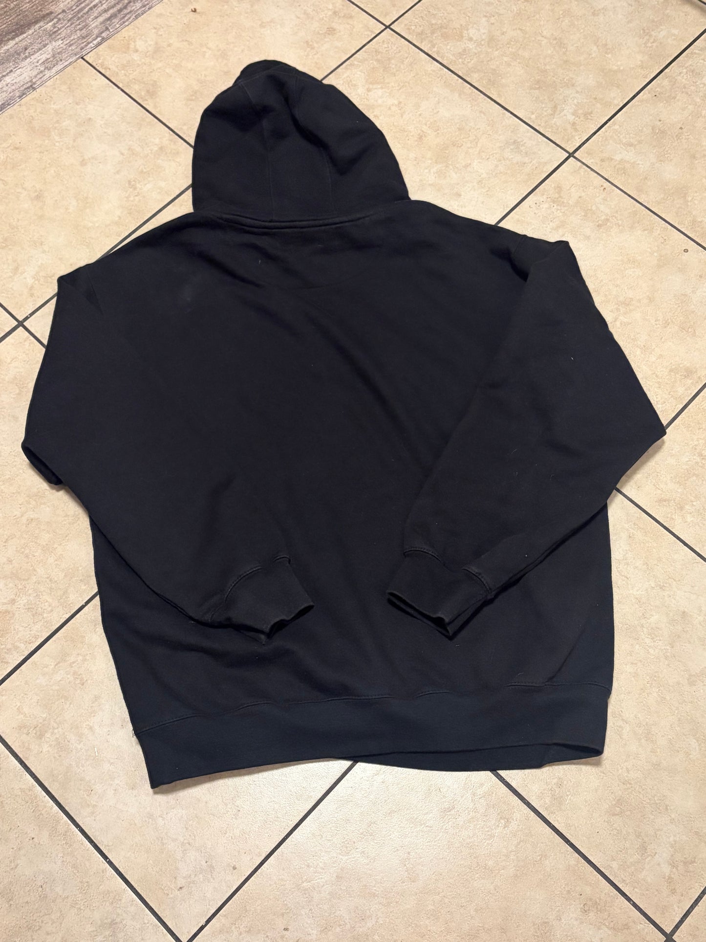 LA County vs Everybody Hoodie XL Black Streetwear Graphic Pullover Sweatshirt