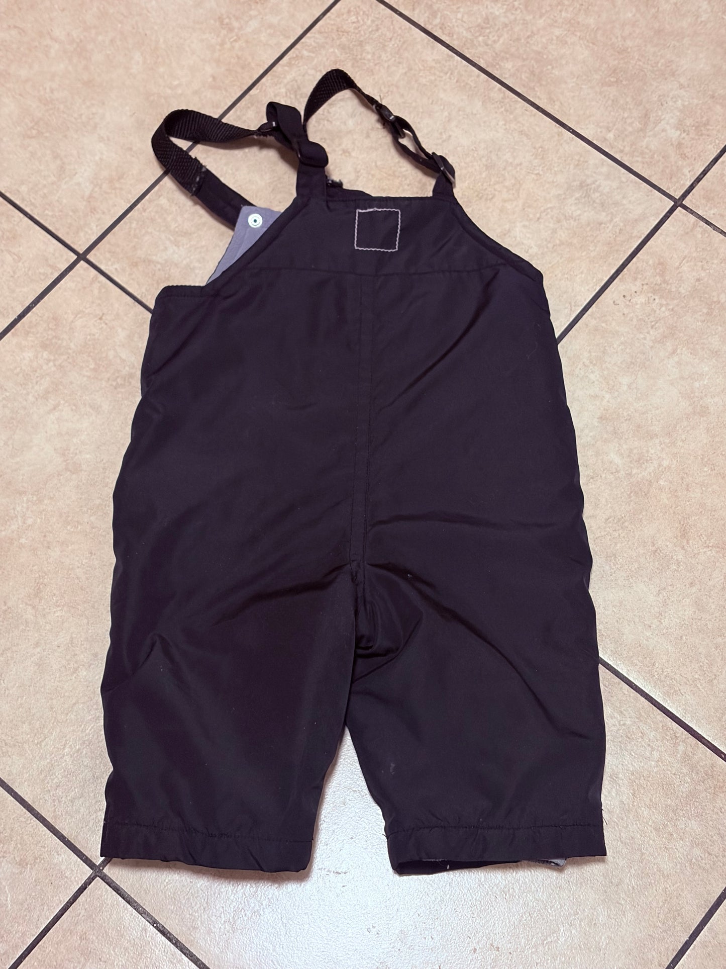 Old Navy Baby Snow Bibs 6–12 Months Black Insulated Winter Ski Overalls