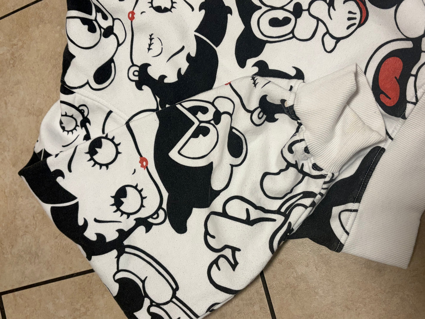 Betty Boop Fleischer Studios Hoodie Large Y2K Cartoon Graphic Streetwear