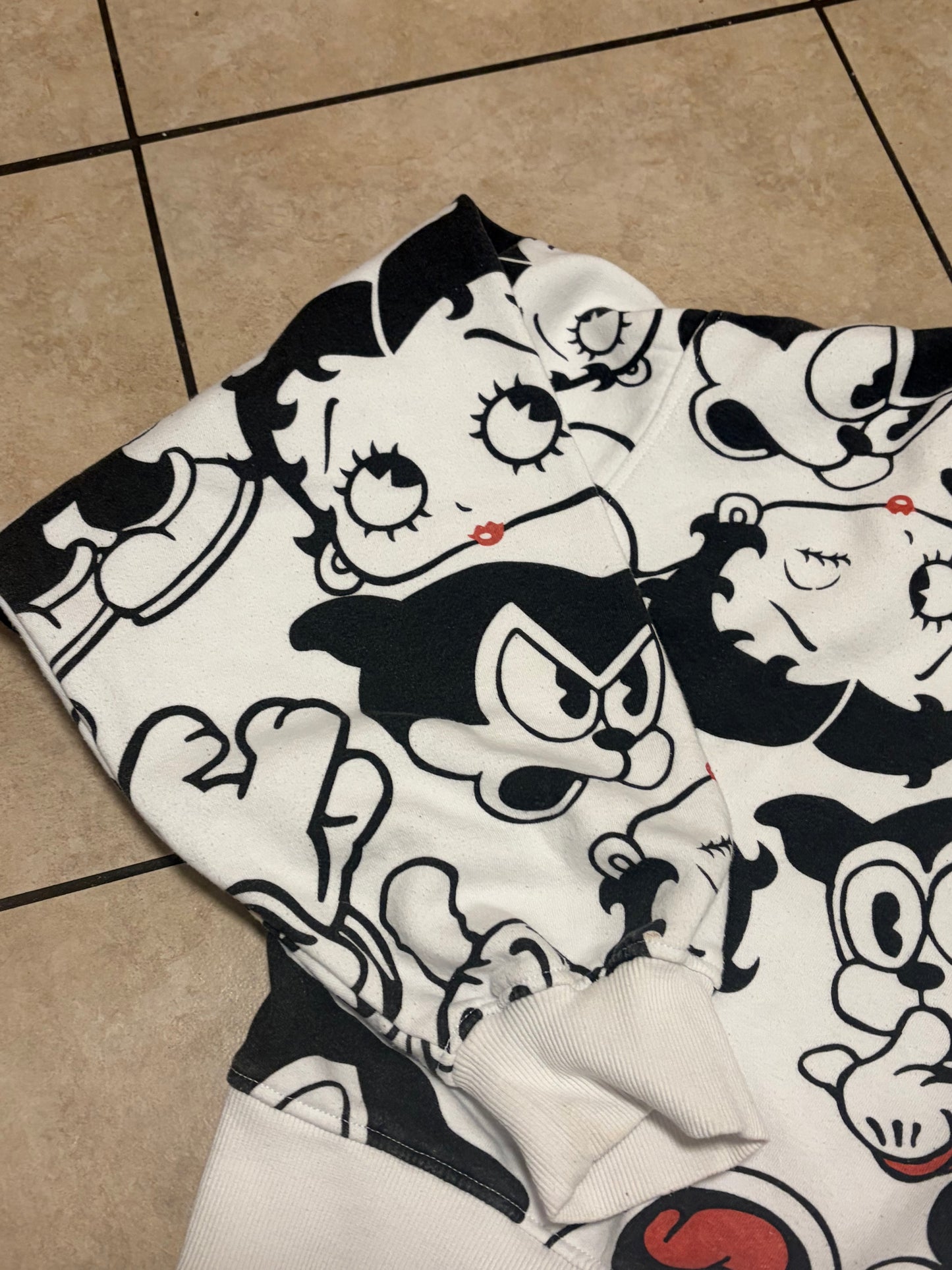 Betty Boop Fleischer Studios Hoodie Large Y2K Cartoon Graphic Streetwear