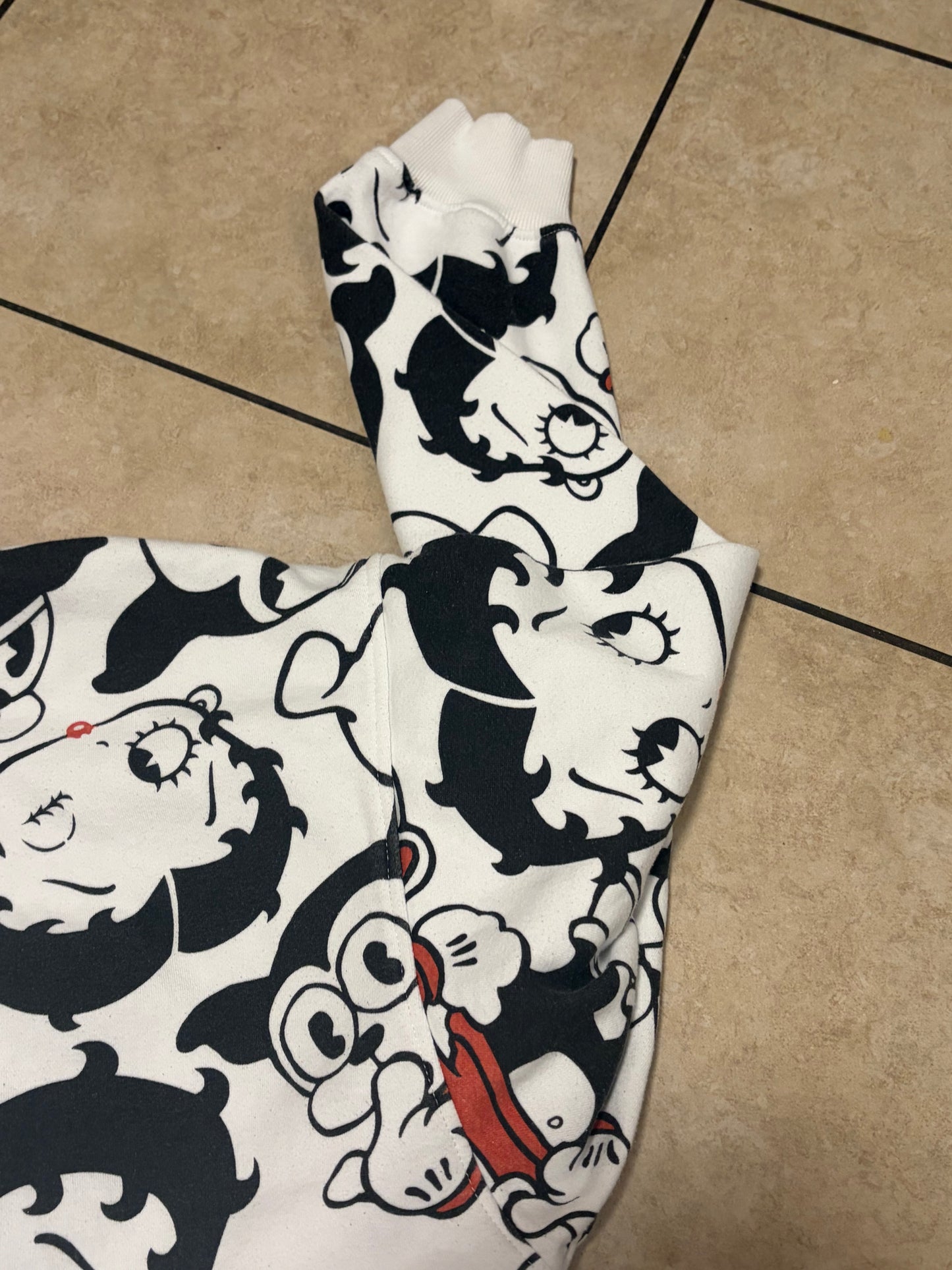 Betty Boop Fleischer Studios Hoodie Large Y2K Cartoon Graphic Streetwear