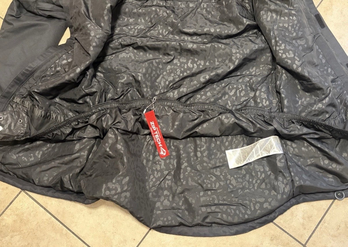 Volcom Women’s Snowboard Parka XL Black Faux Fur Hood 10K Waterproof