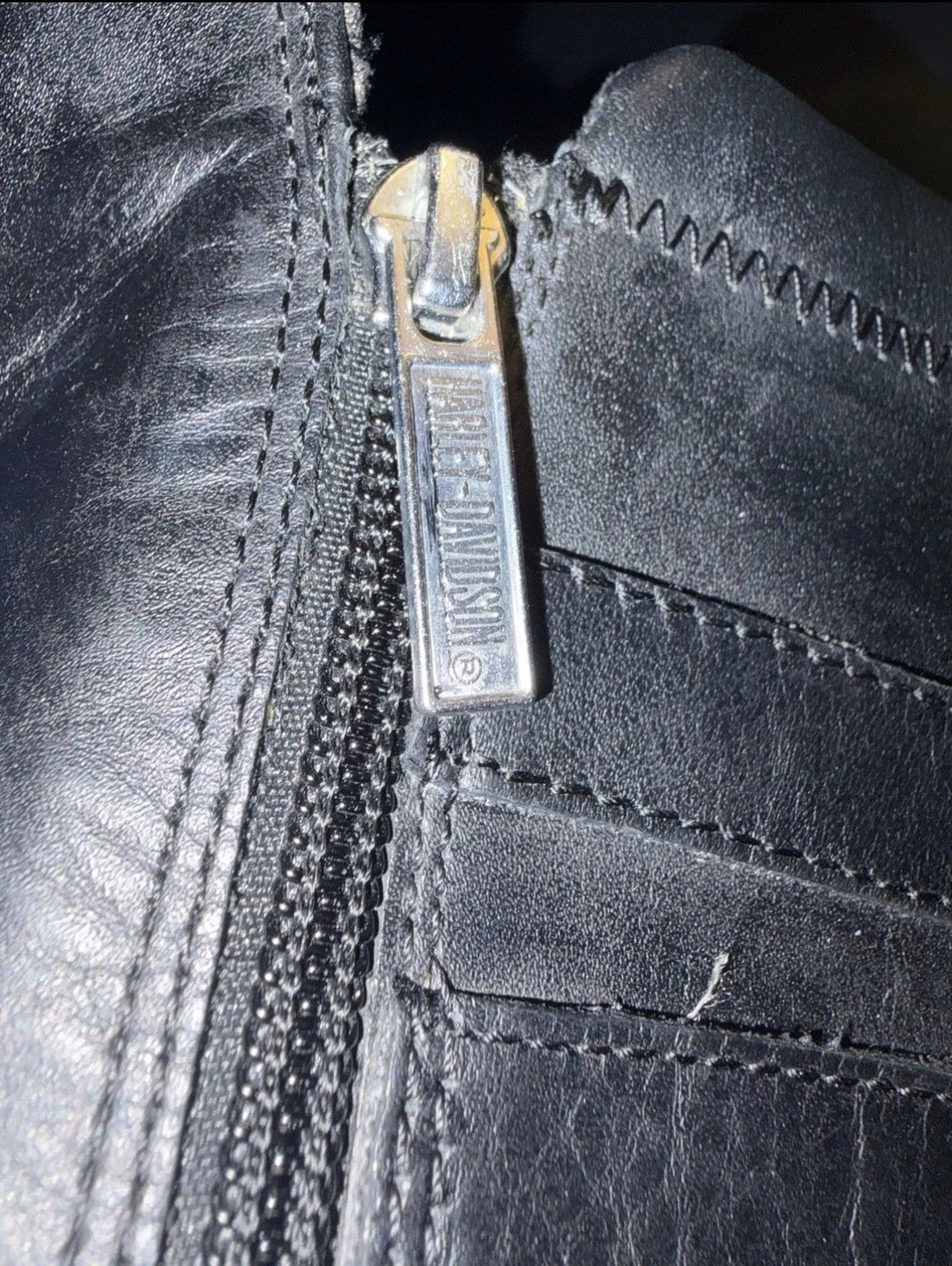 Harley Davidson Women’s Black Leather Heeled Moto Boots Triple Buckle Zip Sz 7.5