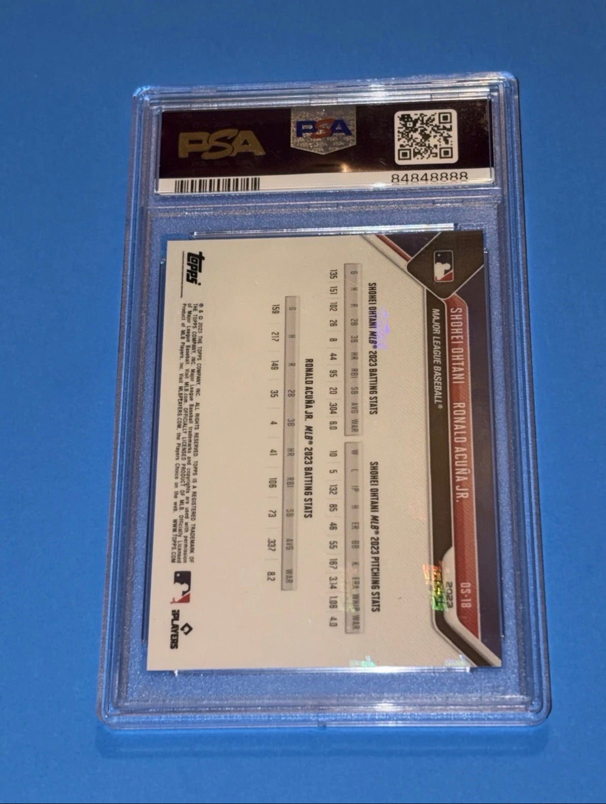 2023 Topps Now Ohtani/Acuna Jr MVP Award Winners PSA 10