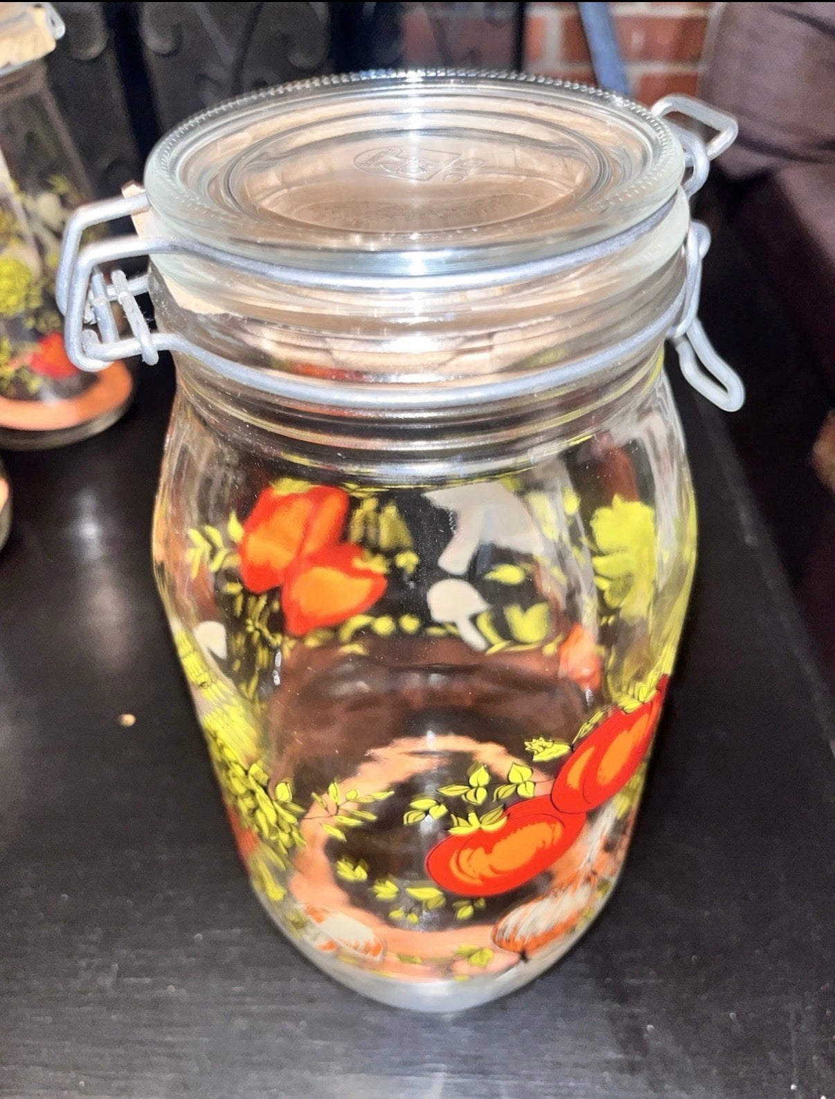 NEW Arc of France Canister Set (4) - Clip Top Jars - Spice of Life Vegetables